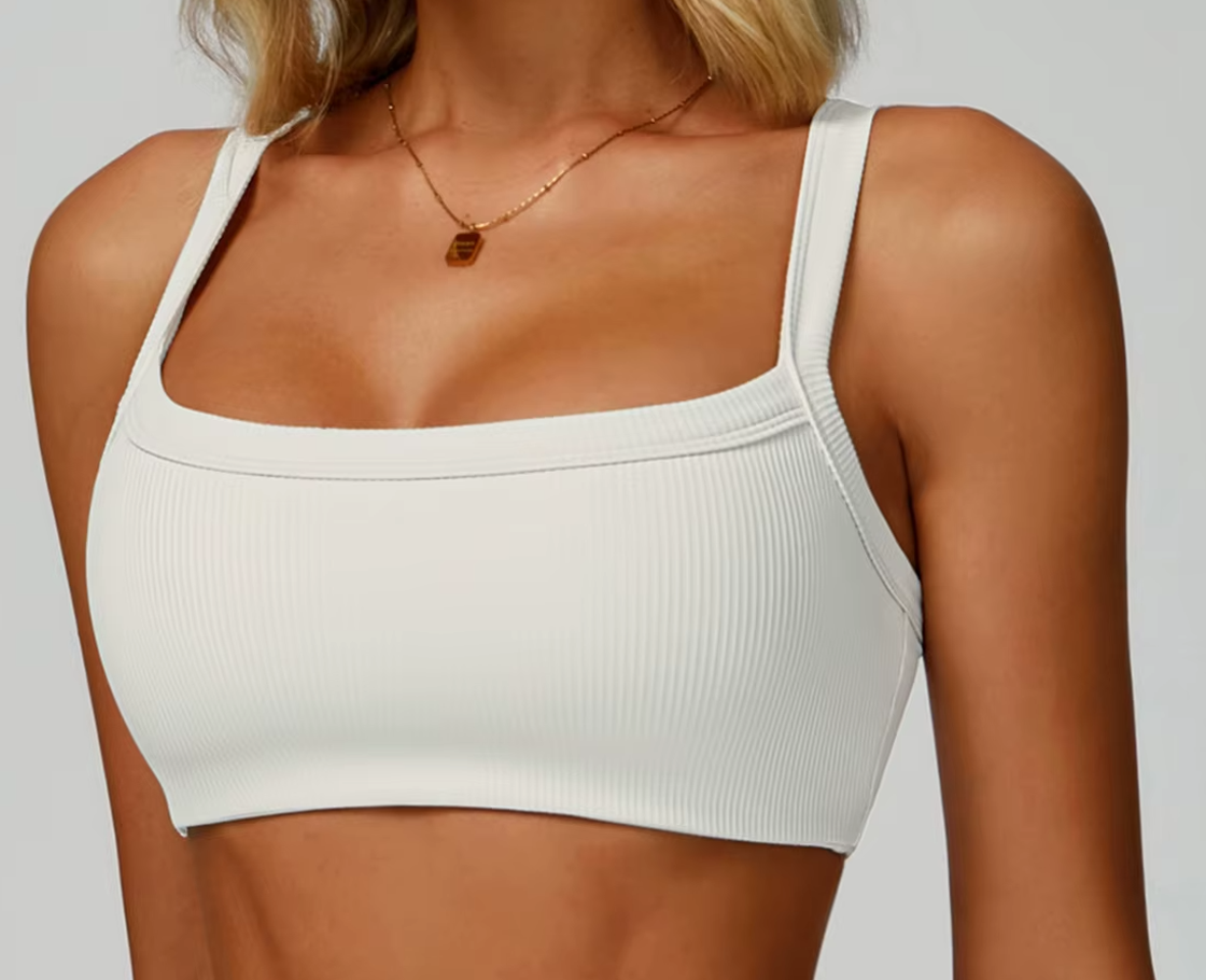 Seamless Square-Neck Ribbed Bra - NEOFORMA APPAREL