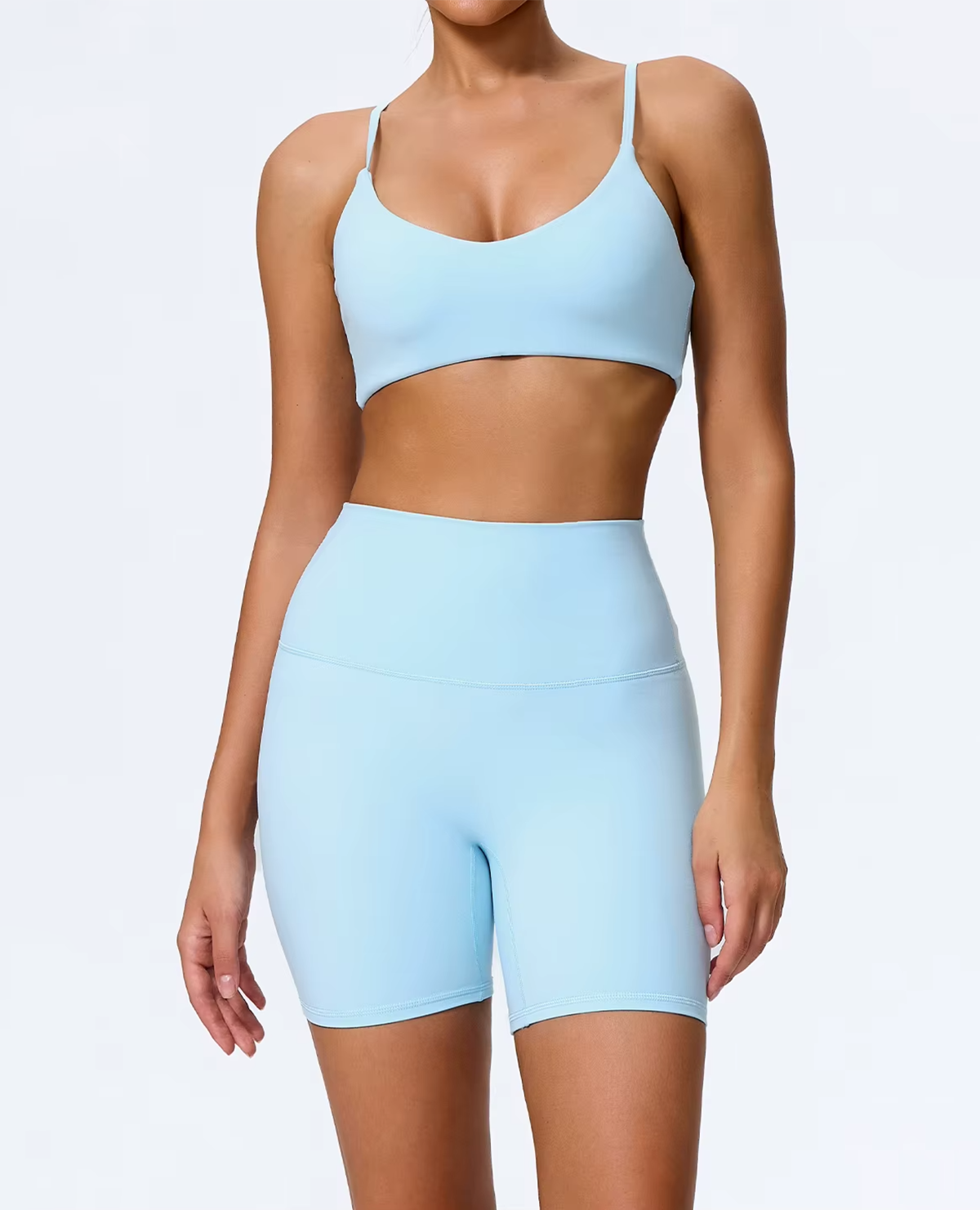 Seamless Sculpt Support Set – Double-Strap Bra + High-Waist Short | High waist Legging - NEOFORMA APPAREL