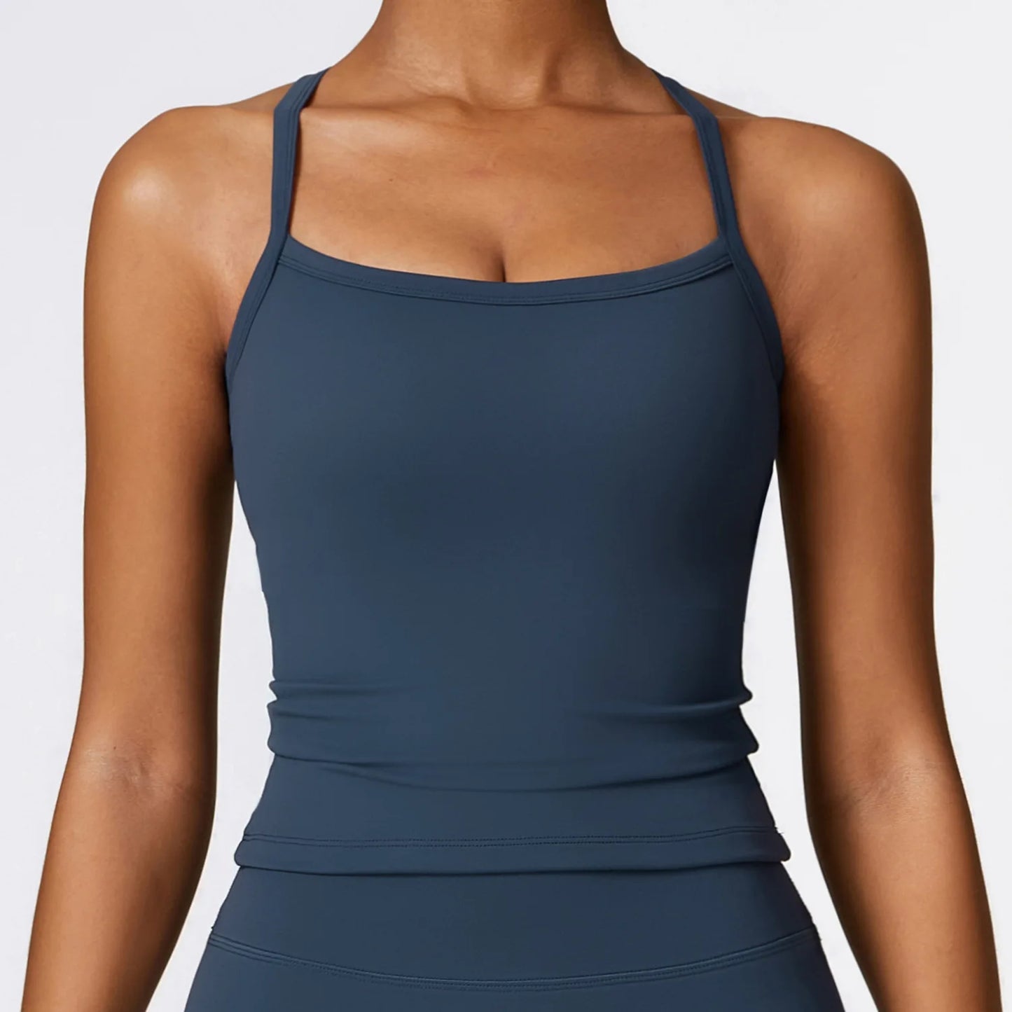 Essential V-Cross Back Square-Neck Tank - NEOFORMA APPAREL