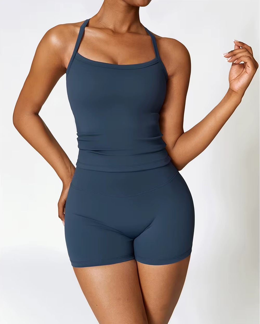 Essential V-Cross Back Square-Neck Tank - NEOFORMA APPAREL