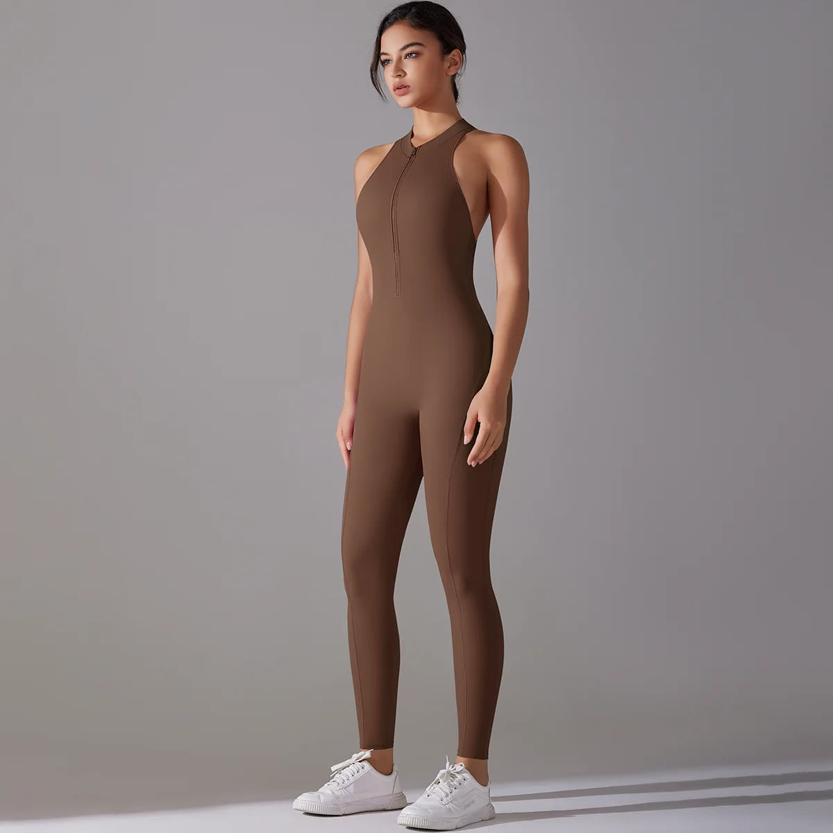 Racerback Push-Up Yoga Bodysuit with Full-Length Leggings for Comfort & Freedom of Movement - NEOFORMA APPAREL