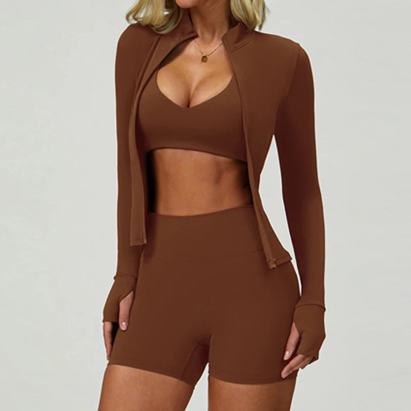 Hearuisavy 2Pcs Sport Bra Women Set Casual Outdoor Running Push up Yoga Clothing Fitness Quick Drying Breathable Crop Top Female - NEOFORMA APPAREL