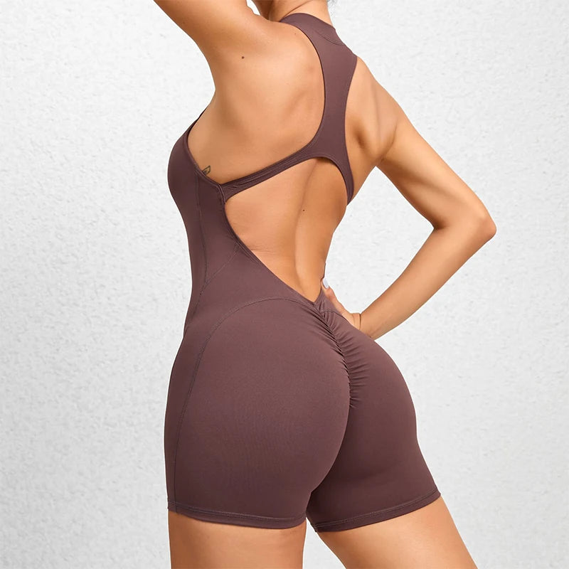 Racerback Push-Up Yoga Jumpsuit for Comfort & Freedom of Movement - NEOFORMA APPAREL