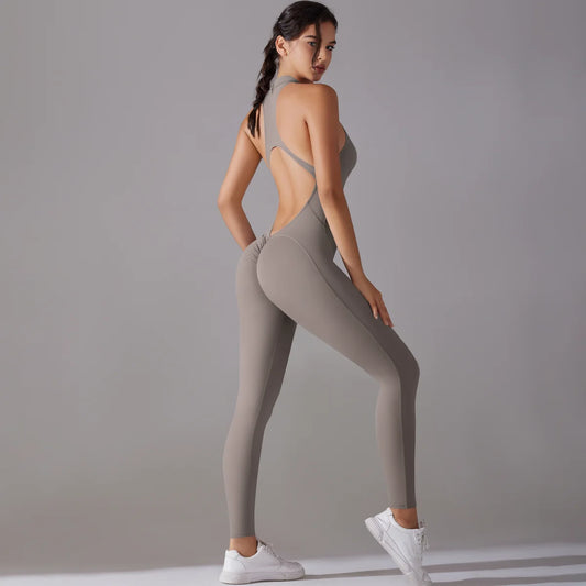 Racerback Push-Up Yoga Bodysuit with Full-Length Leggings for Comfort & Freedom of Movement - NEOFORMA APPAREL