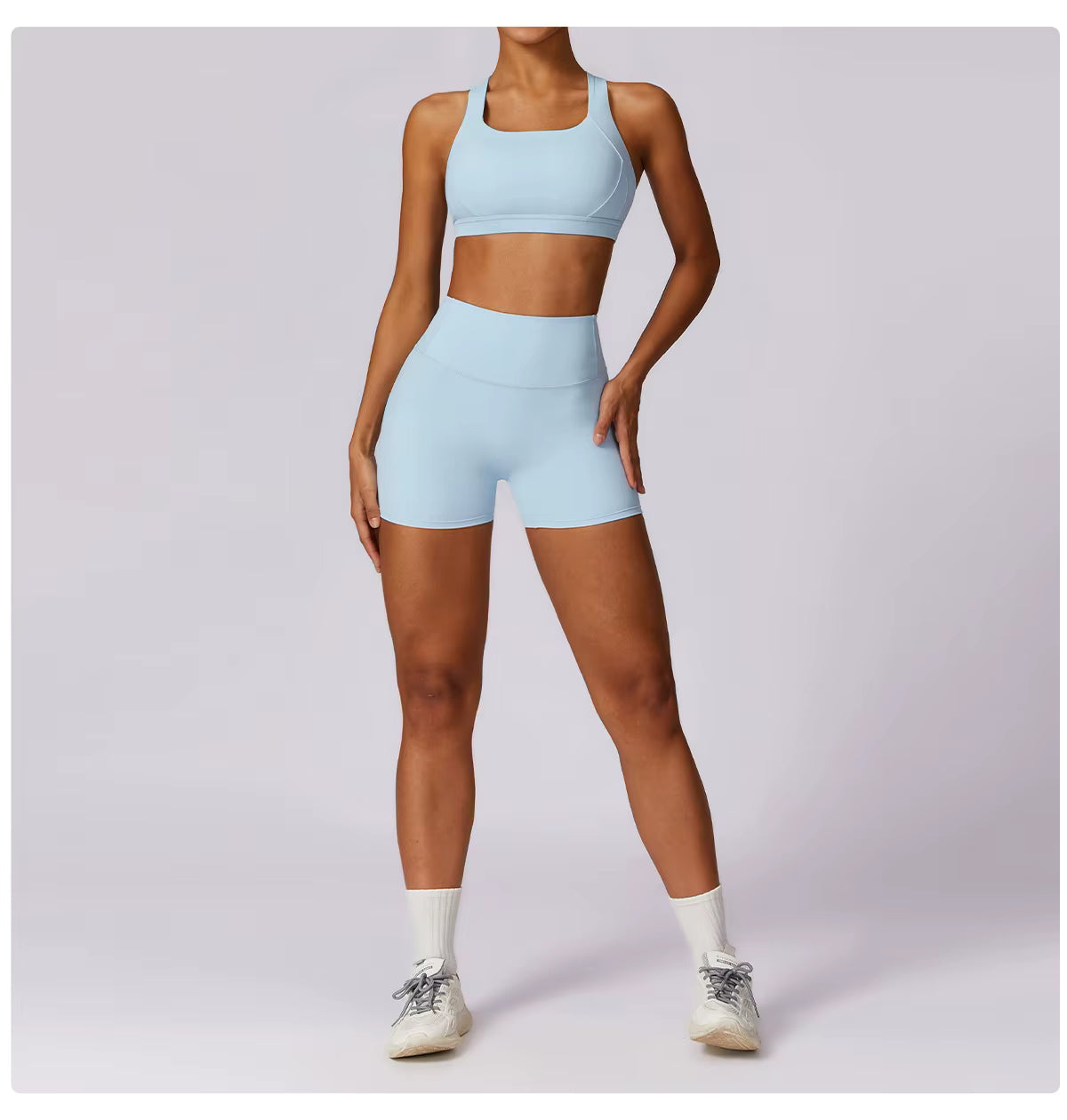 High-Support Cross-Back Sports Bra - NEOFORMA APPAREL