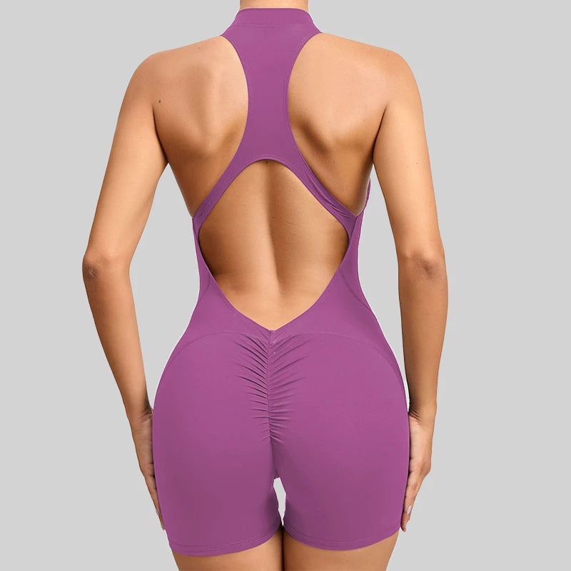 Racerback Push-Up Yoga Jumpsuit for Comfort & Freedom of Movement - NEOFORMA APPAREL