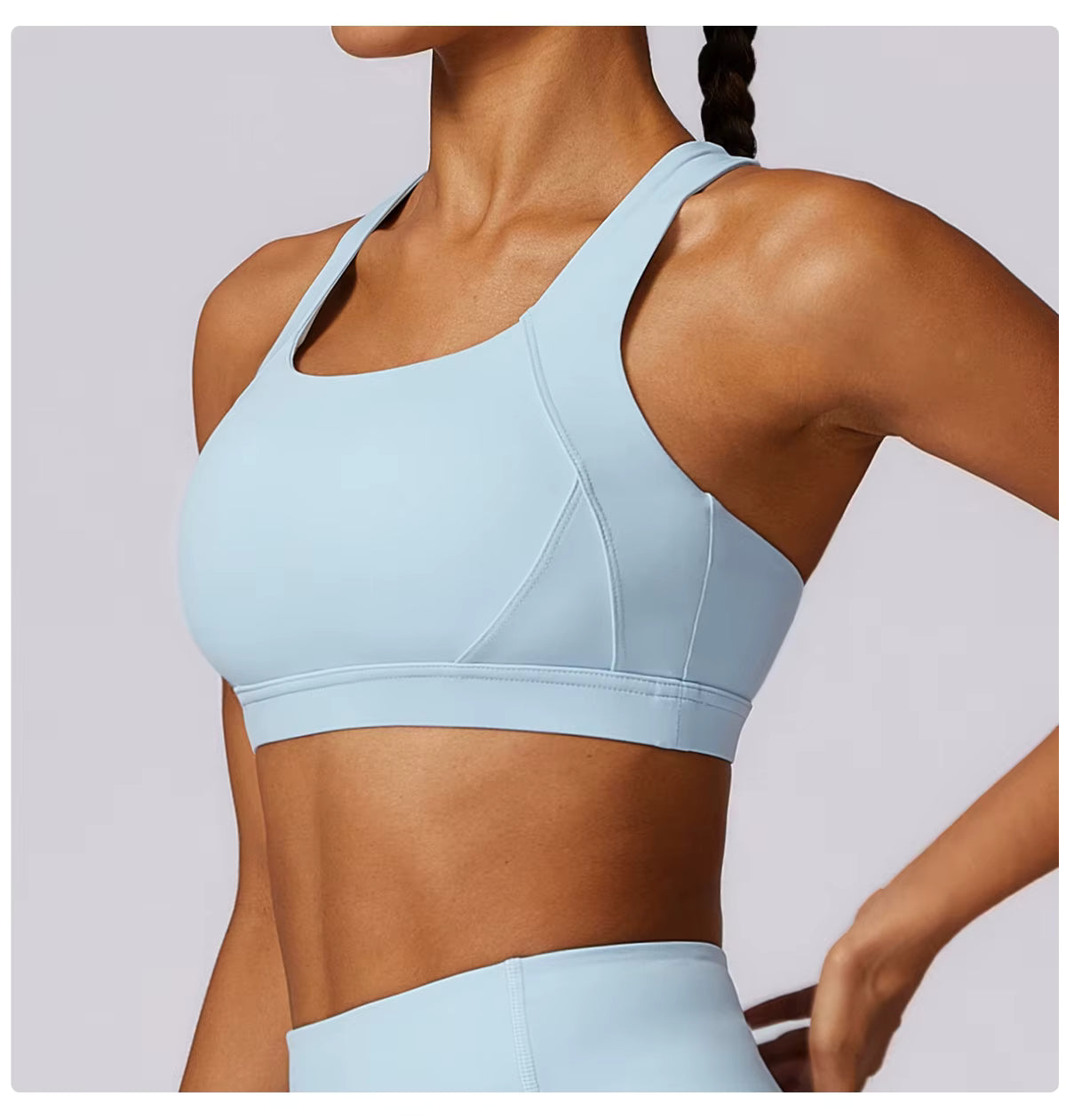 High-Support Cross-Back Sports Bra - NEOFORMA APPAREL