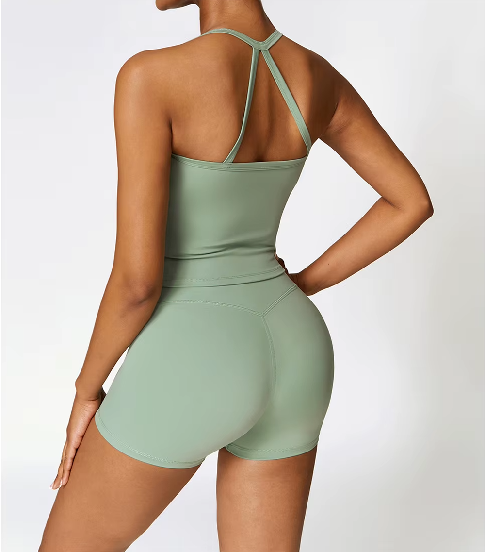 Essential V-Cross Back Square-Neck Tank - NEOFORMA APPAREL