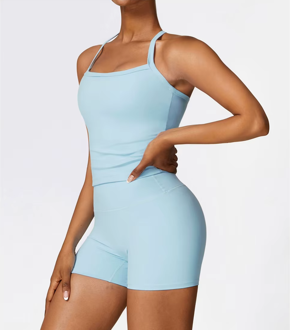 Essential V-Cross Back Square-Neck Tank - NEOFORMA APPAREL